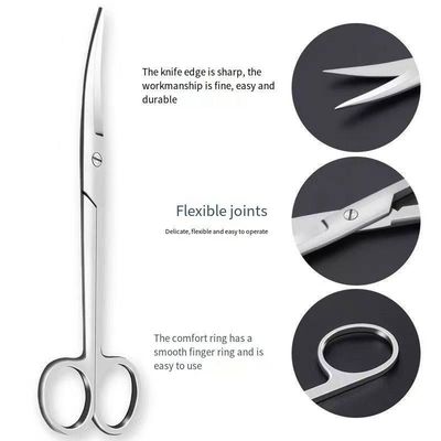 18 cm Einweg-Schere aus Edelstahl für die Verarbeitung von Chirurgischen Medizinprodukten