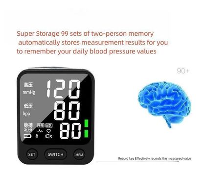 Einfacher Shuttle-Betrieb Digitaler Blutdruckmessgerät mit intelligenter Druckbereinigung