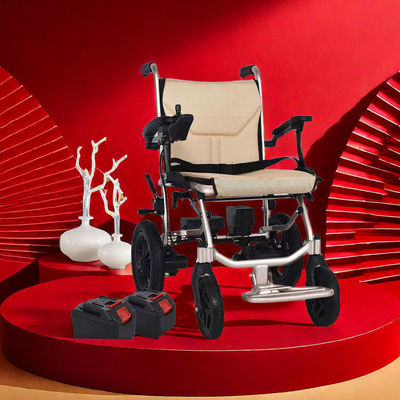 Klappbarer elektrischer Antrieb Rollstuhl mit Handgurt und leichten Aluminiumrahmen 14 kg