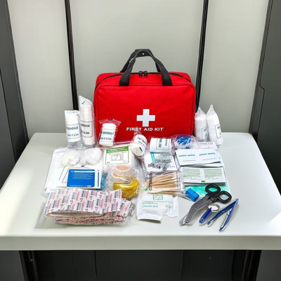 Große Größe EN 149 -2001 A1-2009 Sicherheitsstandard Trauma- und Abrasions-Erste-Hilfe-Zubehör