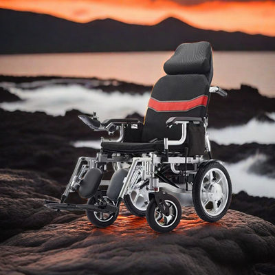 Stahlklappbarer elektrischer Rollstuhl mit Blei-Säure-Batterie Gesamtmaße 108*67*91cm