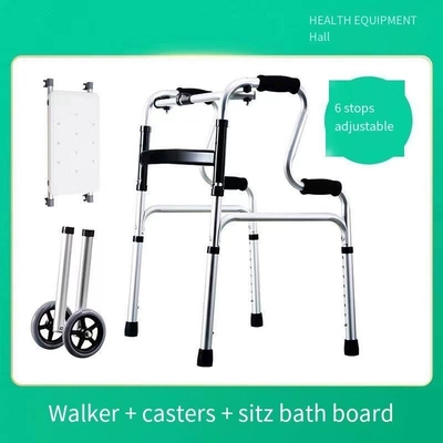Ausgestopfter, zusammenklappbarer Aluminiumwalker für behinderte Erwachsene