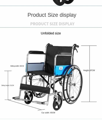 Professioneller tragbarer, leichter manueller Rollstuhl für behinderte Personen, die zu Hause stehen