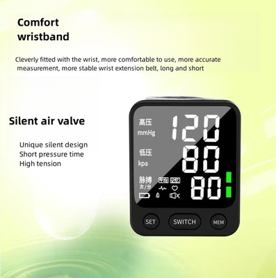 Stecker-Stromversorgung Handgelenktyp Digitales automatisches Bp-Meter für den Messbereich 60-240